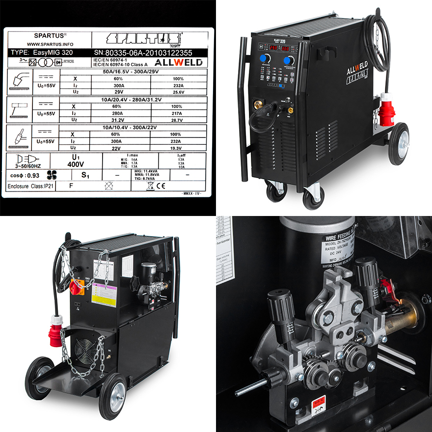 Spawarka Inwertorowa Spartus Easy MIG 320 Synergia 3w1